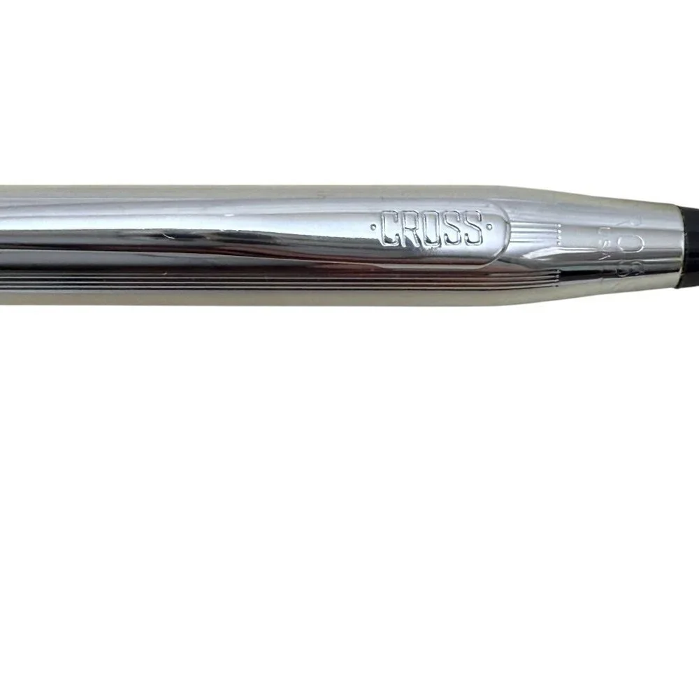 CROSS Classic Century Ballpoint Pen Chrome Lustre 3502 Green Boxed Silvertone